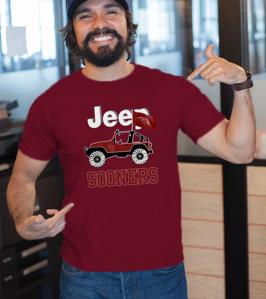 Jeep Sooners Ou Flag T-Shirt