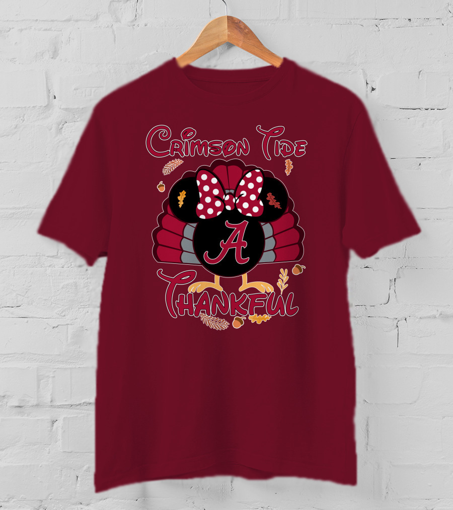 Crimson Tide Thankful Turkey Minnie A T-Shirt