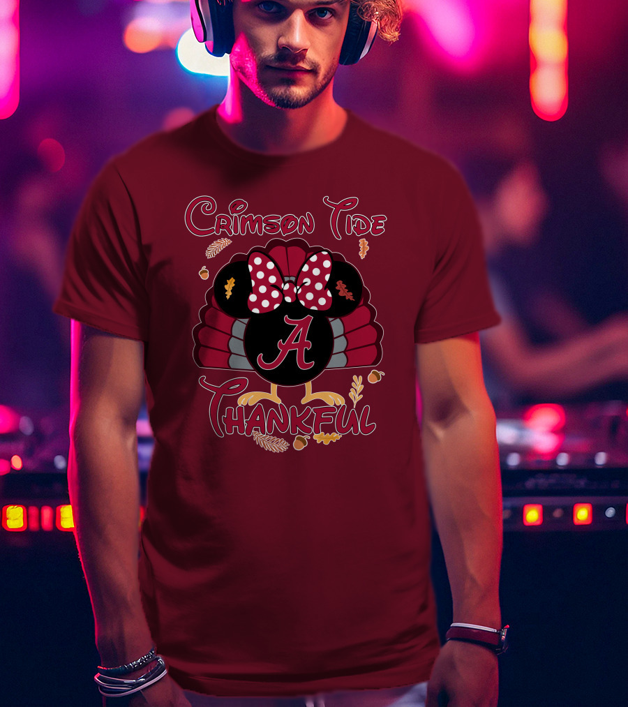Crimson Tide Thankful Turkey Minnie A T-Shirt