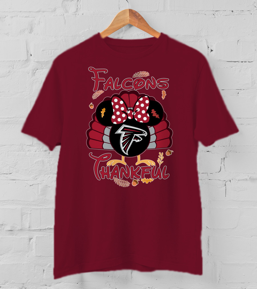 Falcons Thankful Minnie Thanksgiving Atlanta T-Shirt