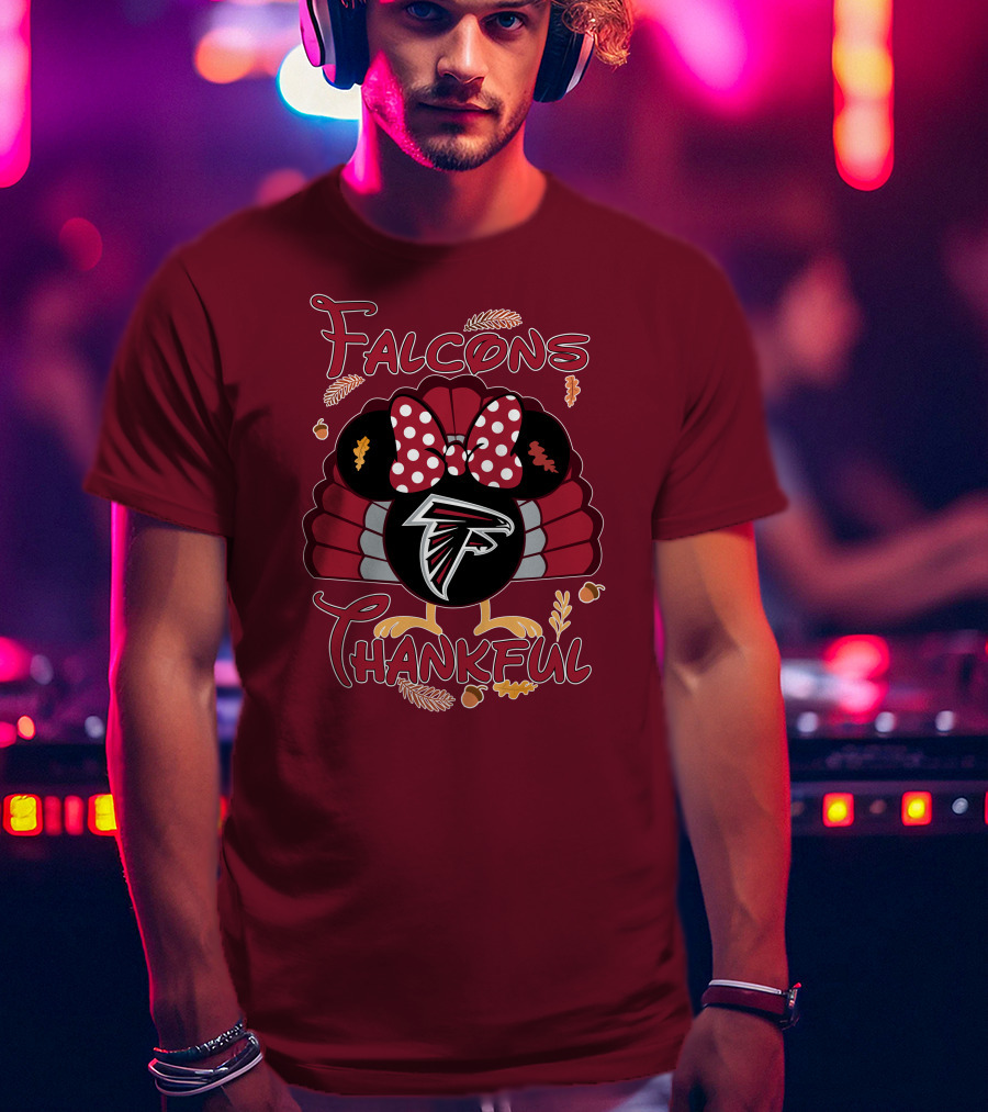 Falcons Thankful Minnie Thanksgiving Atlanta T-Shirt