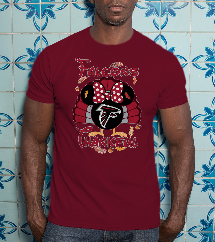 Falcons Thankful Minnie Thanksgiving Atlanta T-Shirt
