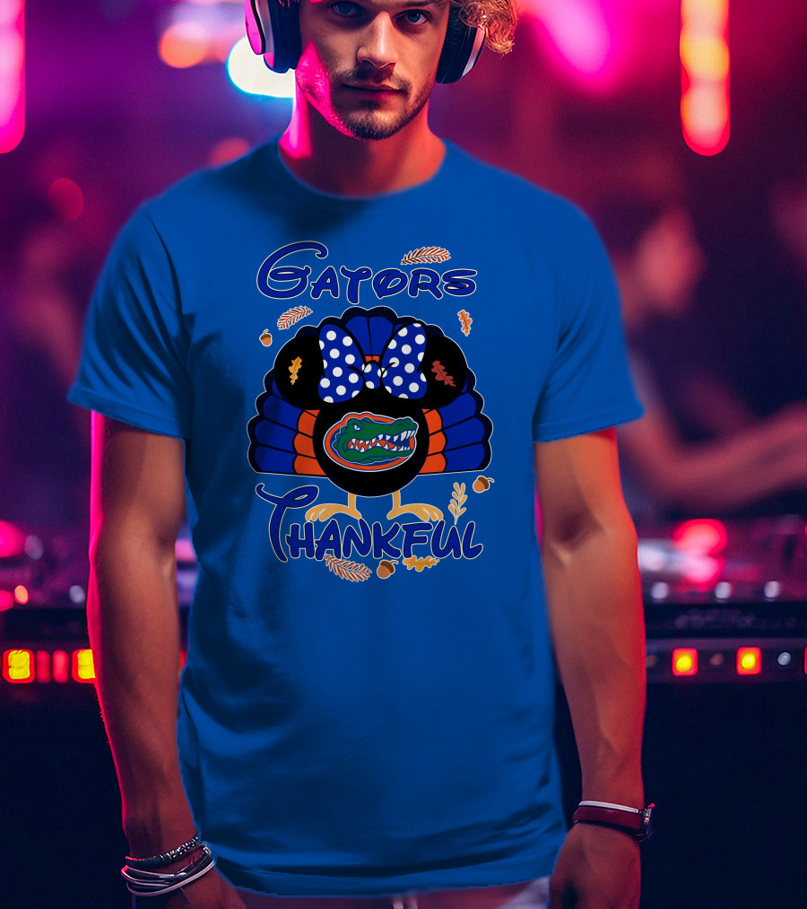 Gators Thankful Minnie Thanksgiving T-Shirt