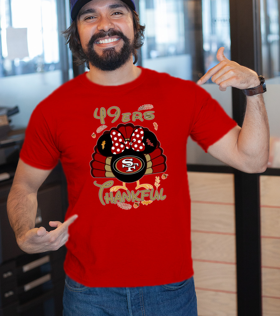 49ers Thankful Minnie Thanksgiving San Francisco T-Shirt