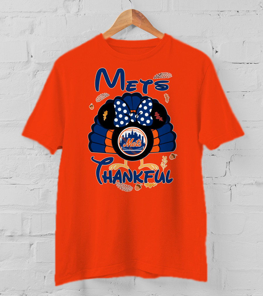 Mets Thankful Thanksgiving Minnie T-Shirt
