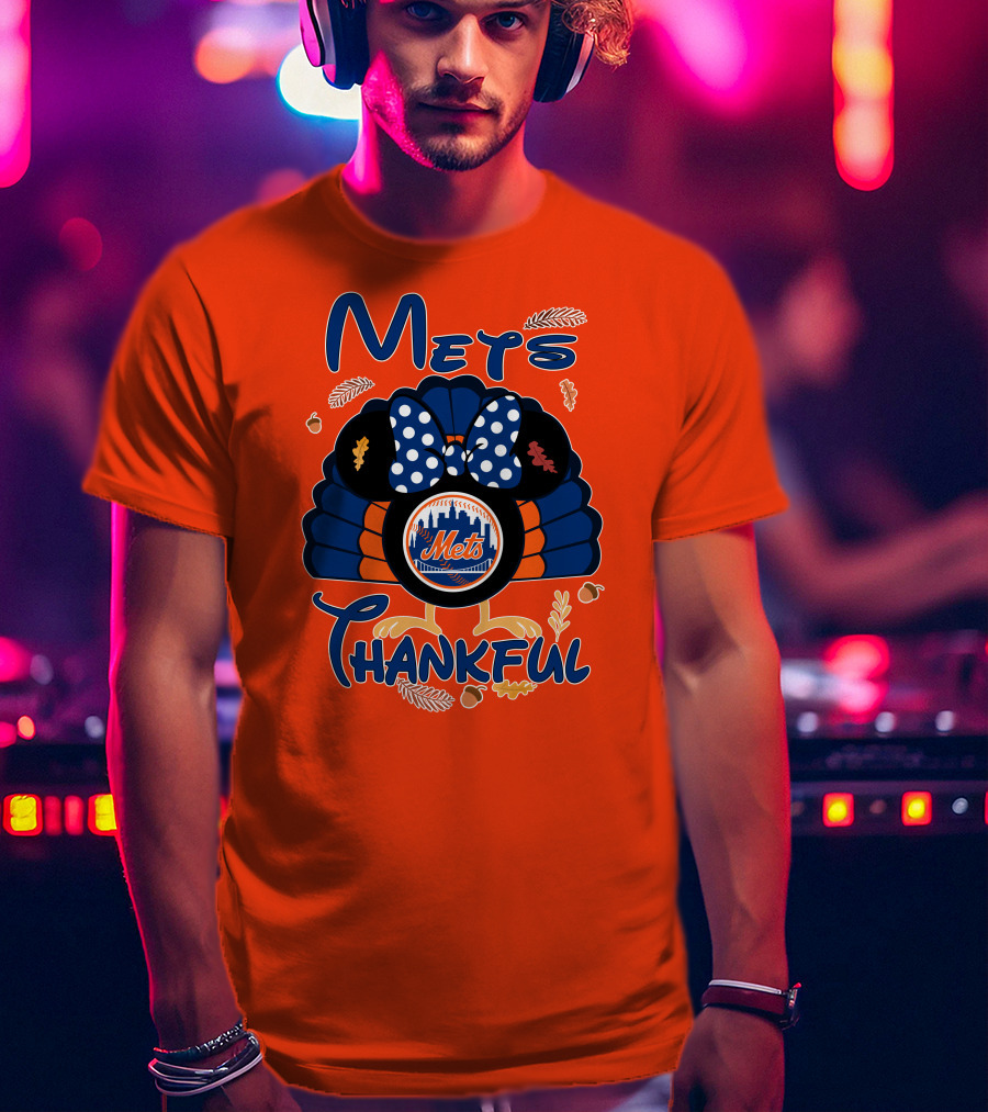 Mets Thankful Thanksgiving Minnie T-Shirt