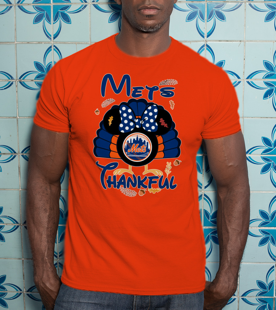 Mets Thankful Thanksgiving Minnie T-Shirt