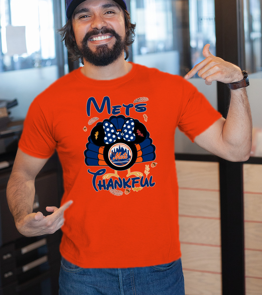 Mets Thankful Thanksgiving Minnie T-Shirt