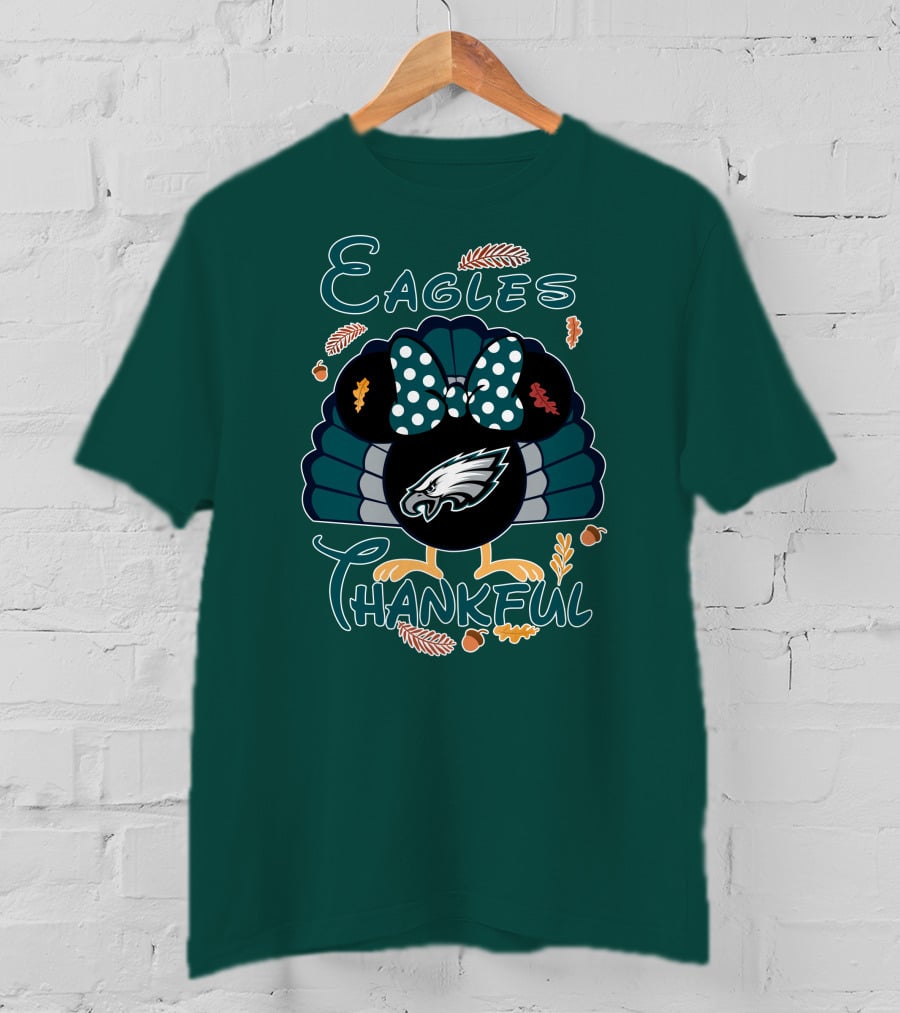 Eagles Thankful Philadelphia Minnie Thanksgiving T-Shirt