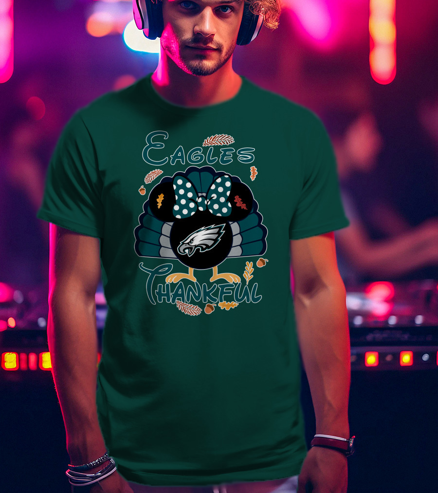 Eagles Thankful Philadelphia Minnie Thanksgiving T-Shirt