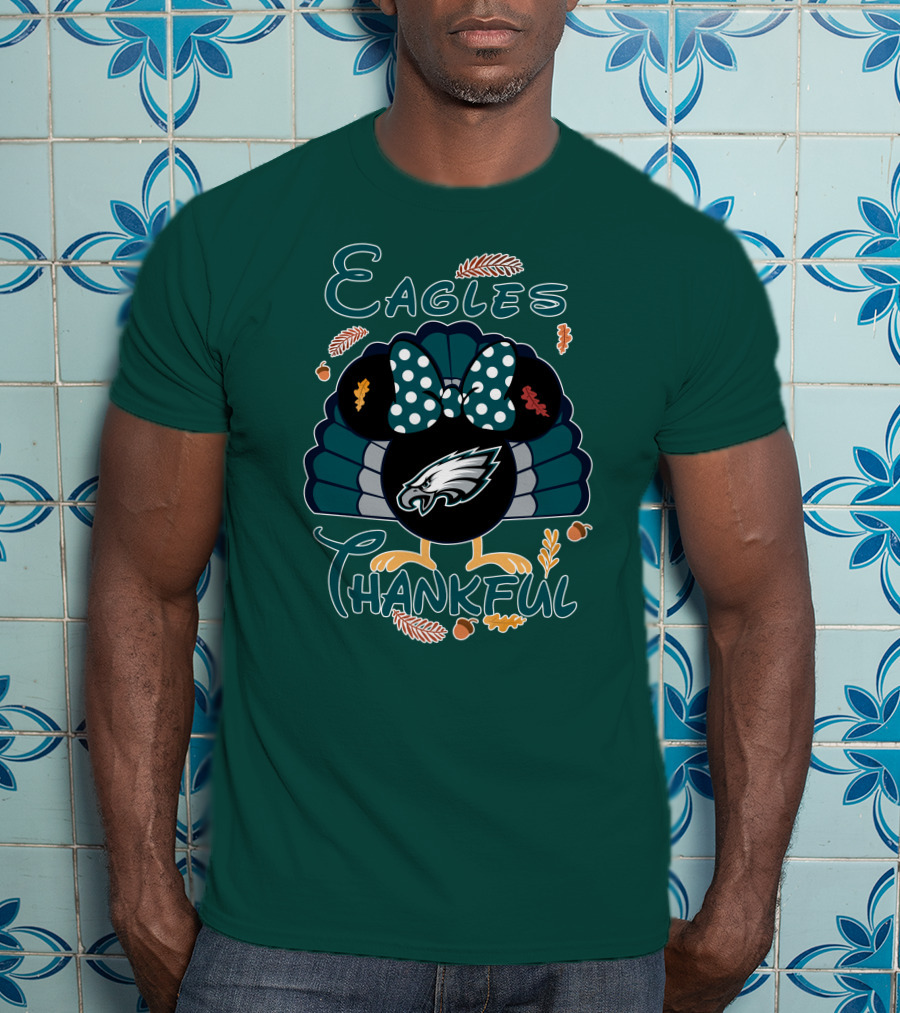 Eagles Thankful Philadelphia Minnie Thanksgiving T-Shirt