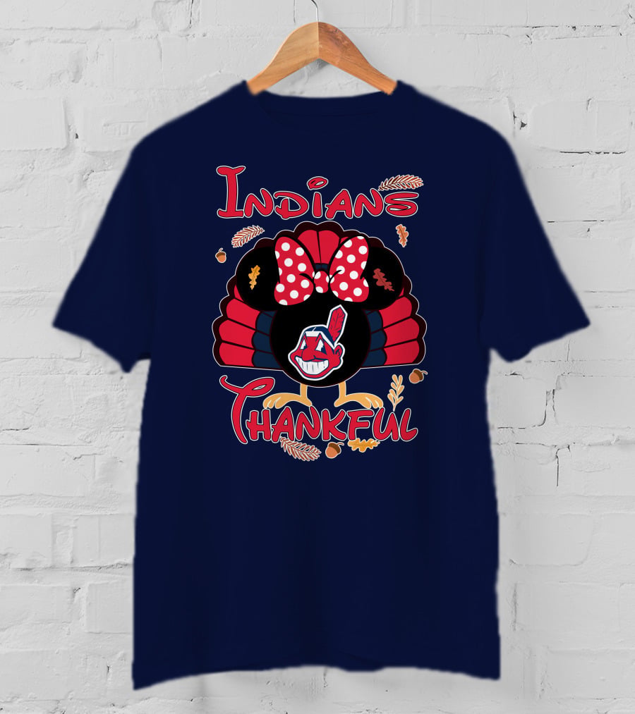 Indians Thankful Minnie Thanksgiving T-Shirt