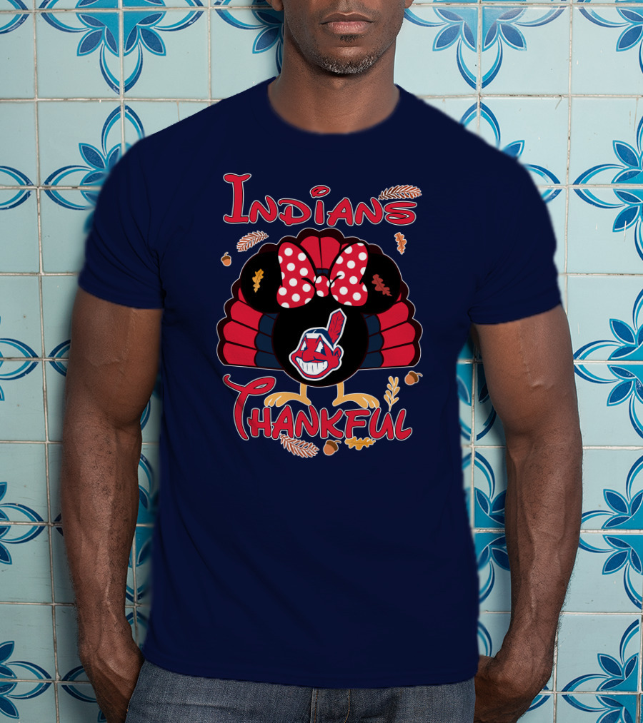Indians Thankful Minnie Thanksgiving T-Shirt