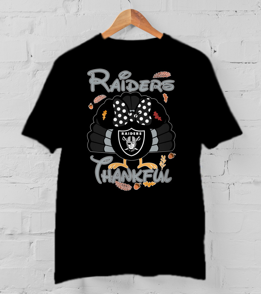 Raiders Thankful Minnie Thanksgiving T-Shirt