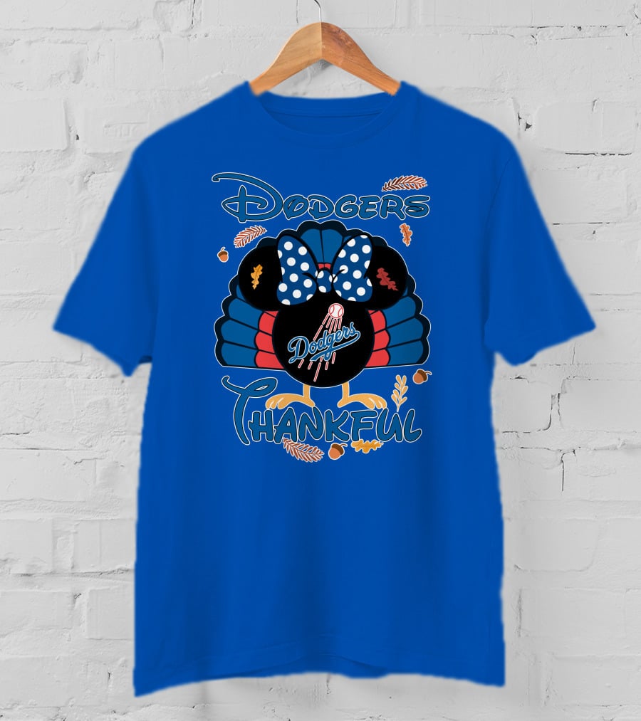 Dodgers Thankful Minnie Thanksgiving T-Shirt