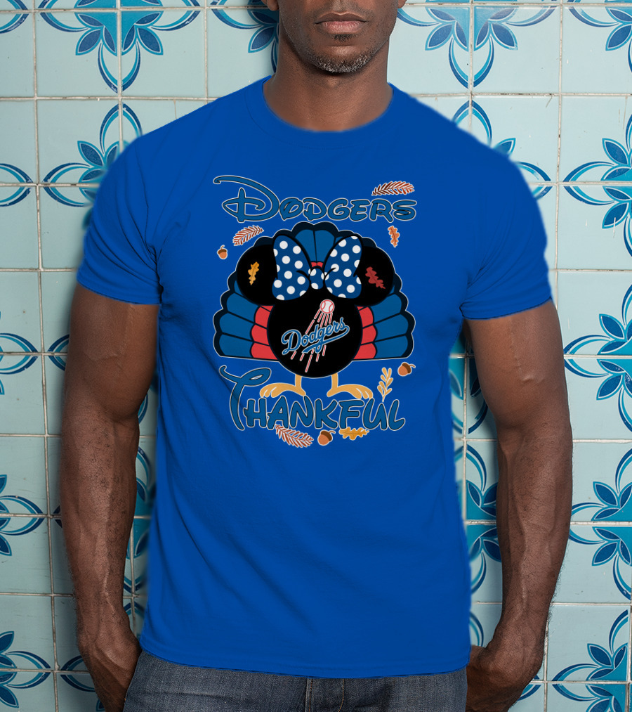 Dodgers Thankful Minnie Thanksgiving T-Shirt