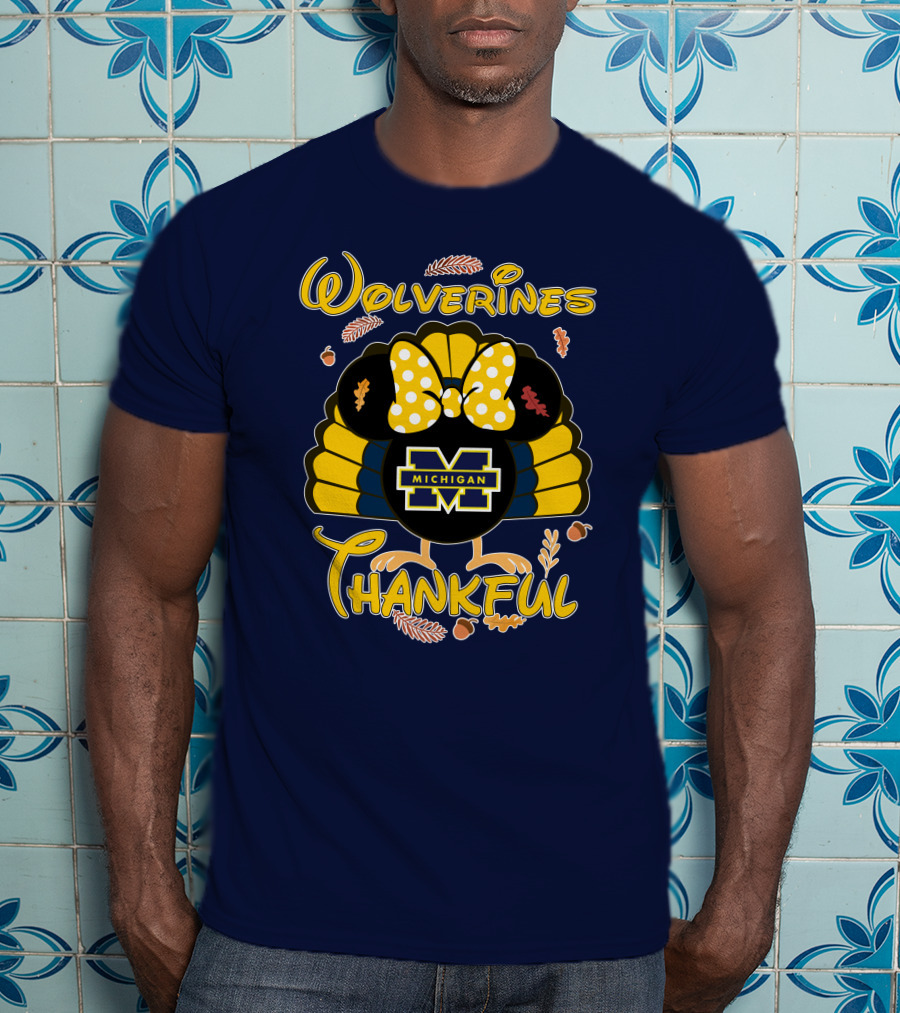Wolverines Thankful Michigan Minnie T-Shirt