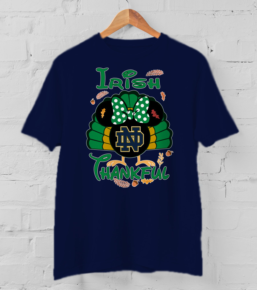 Irish Thankful ND Thanksgiving Minnie T-Shirt
