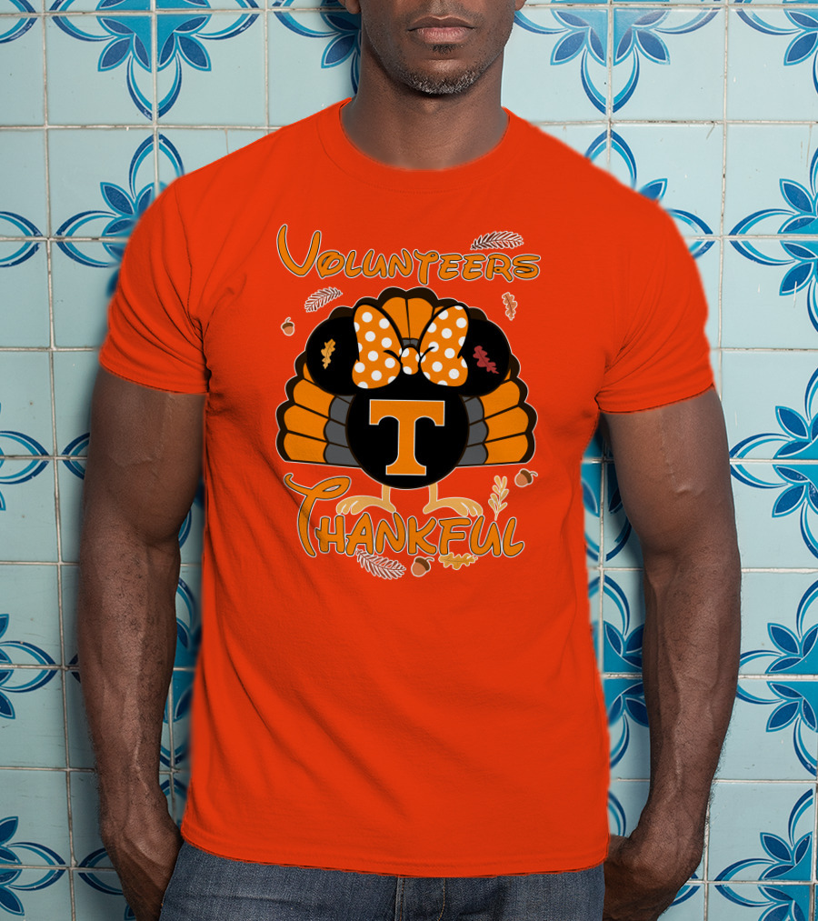 Volunteers Thankful Tennessee Minnie Thanksgiving T-Shirt