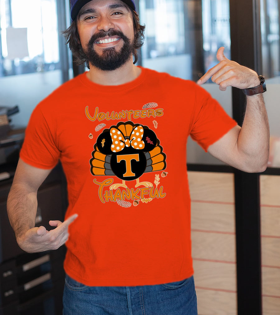 Volunteers Thankful Tennessee Minnie Thanksgiving T-Shirt