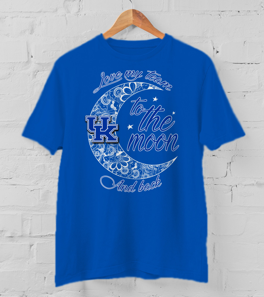 Kentucky Wildcats Love My Team To The Moon And Back UK T-Shirt