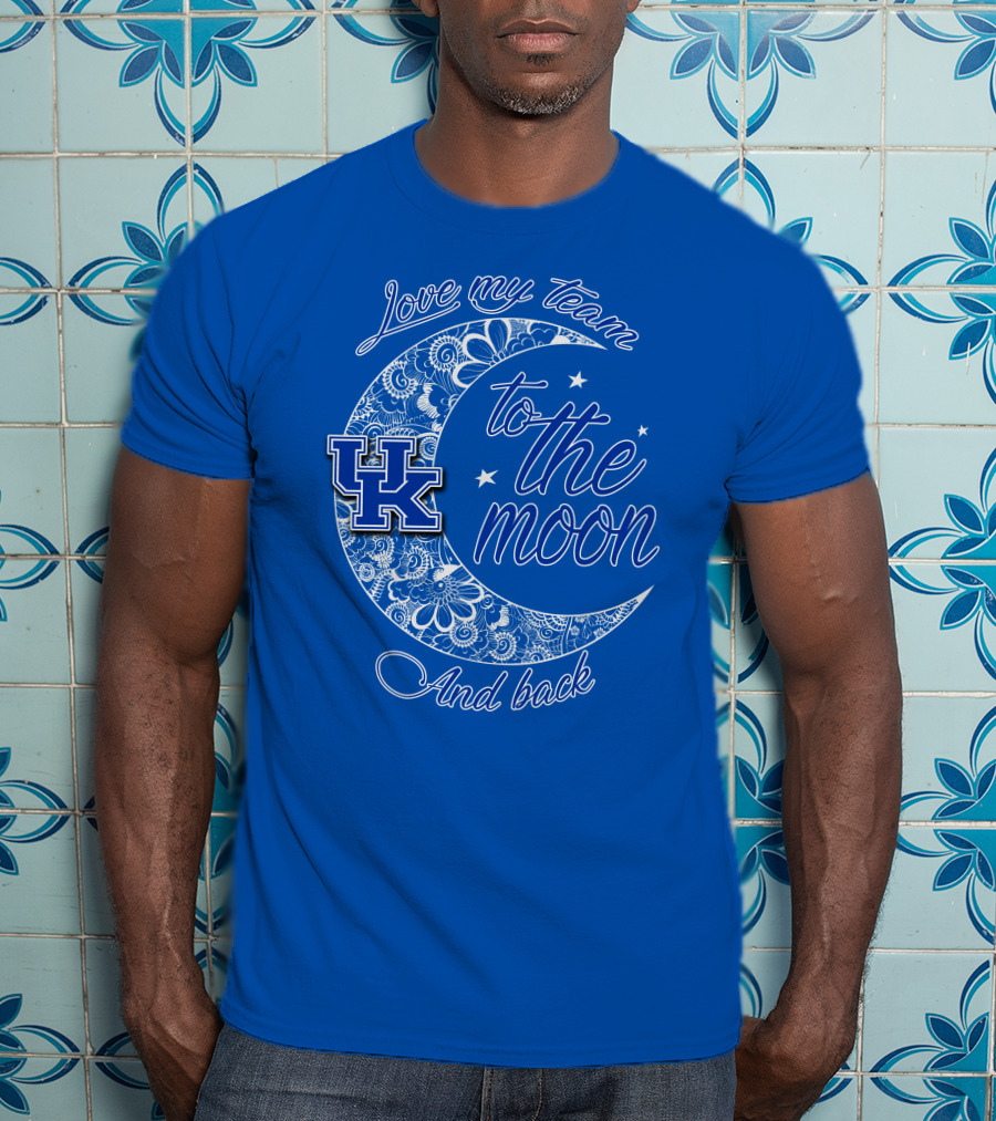 Kentucky Wildcats Love My Team To The Moon And Back UK T-Shirt