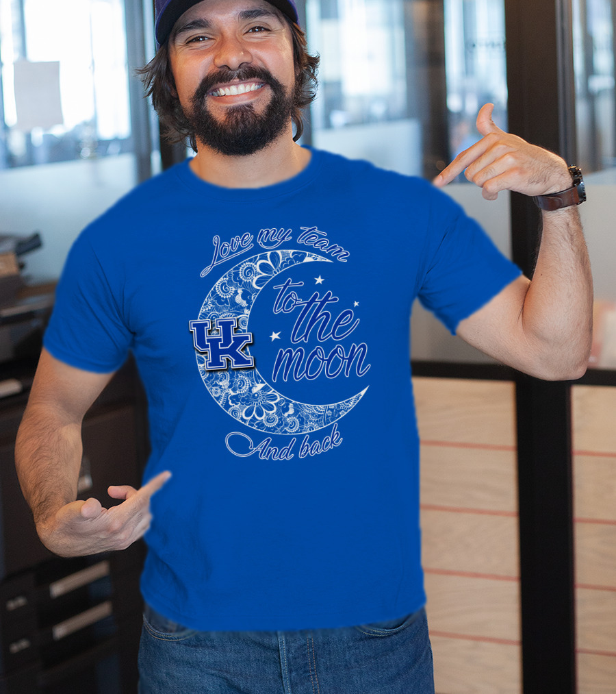 Kentucky Wildcats Love My Team To The Moon And Back UK T-Shirt