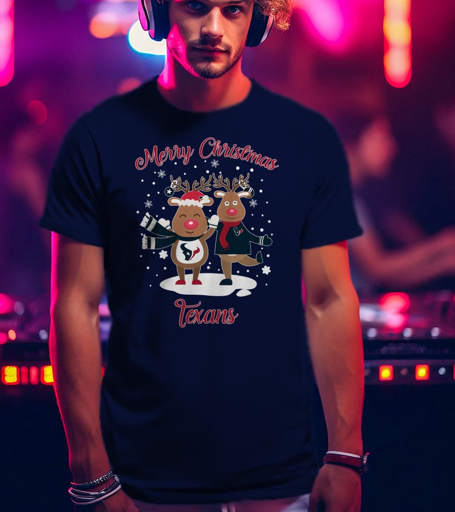 Merry Christmas Houston Texans Reindeer T-Shirt
