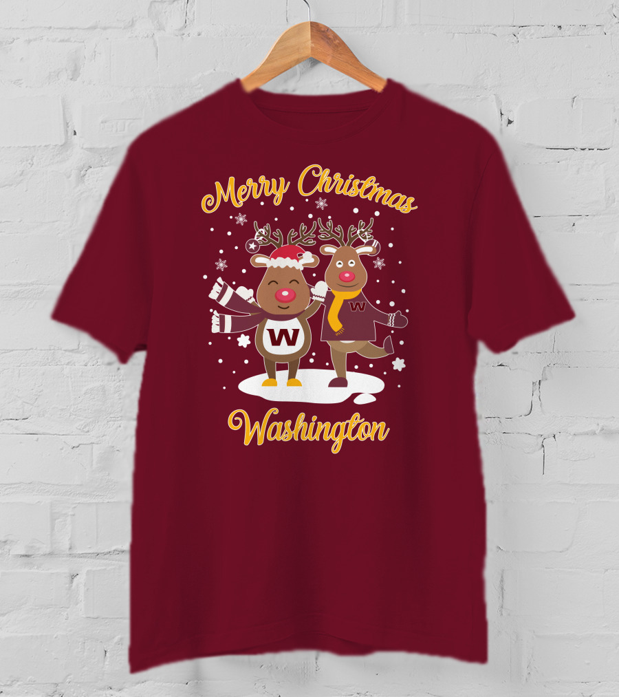 Merry Christmas Washington Football Team Reindeer T-Shirt
