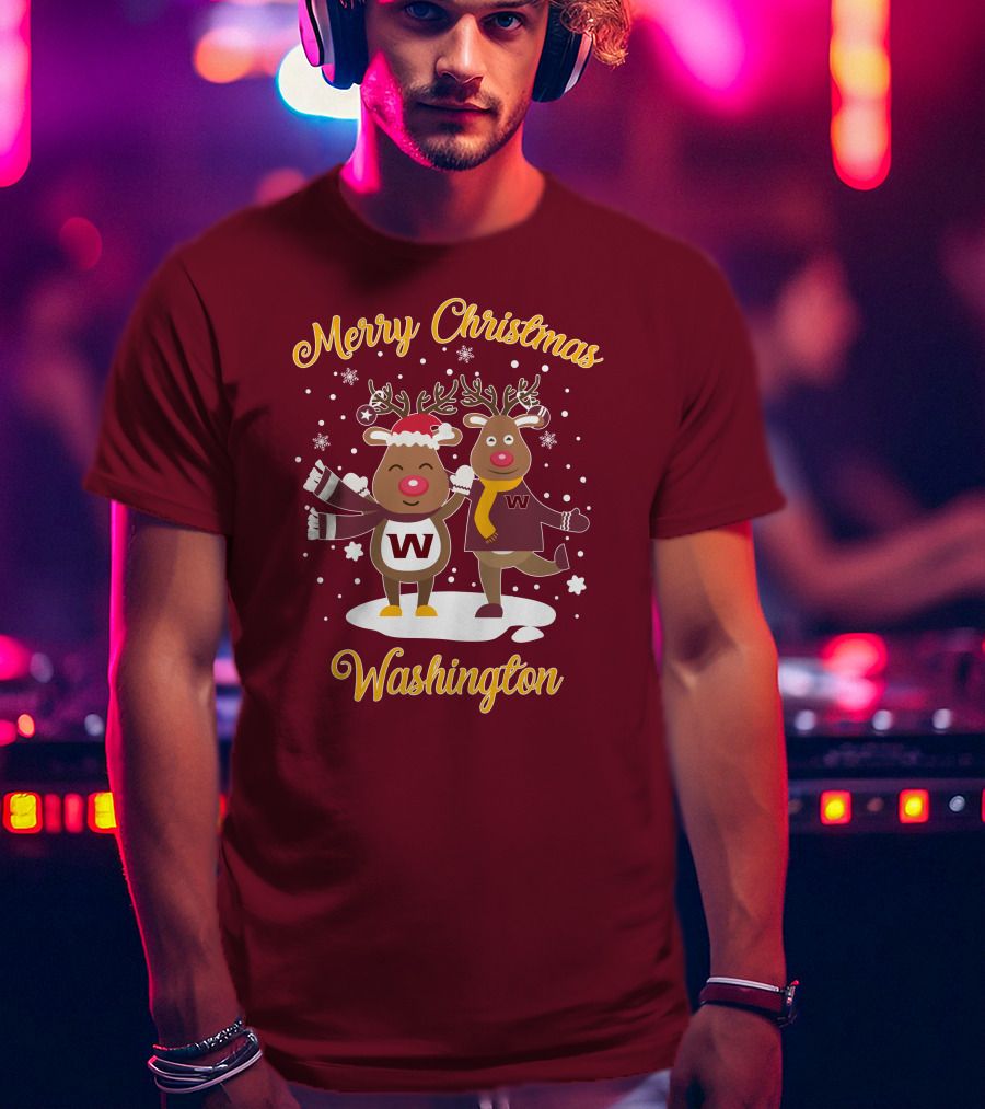 Merry Christmas Washington Football Team Reindeer T-Shirt