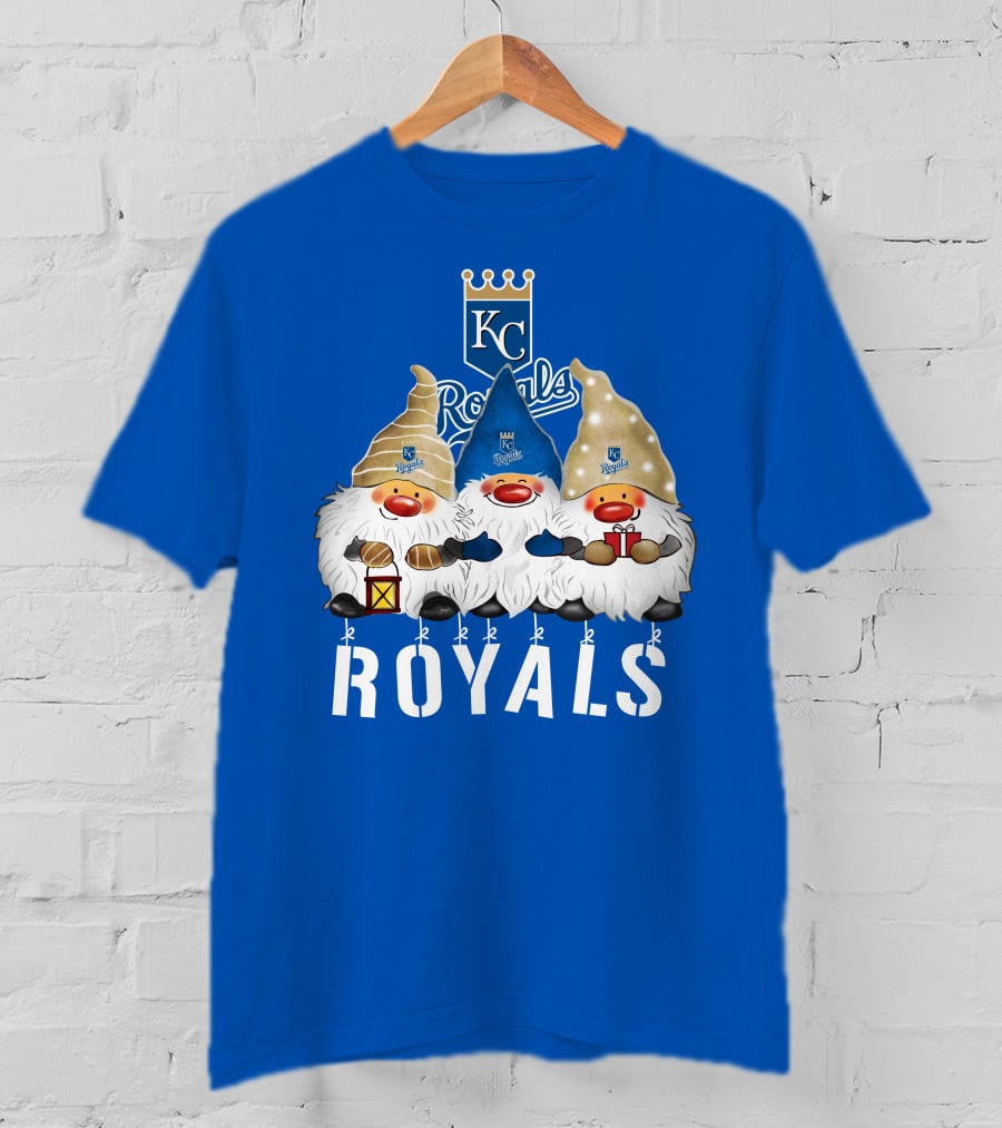 Kansas City Royals Merry Christmas Happy Holidays Gnomes T-Shirt