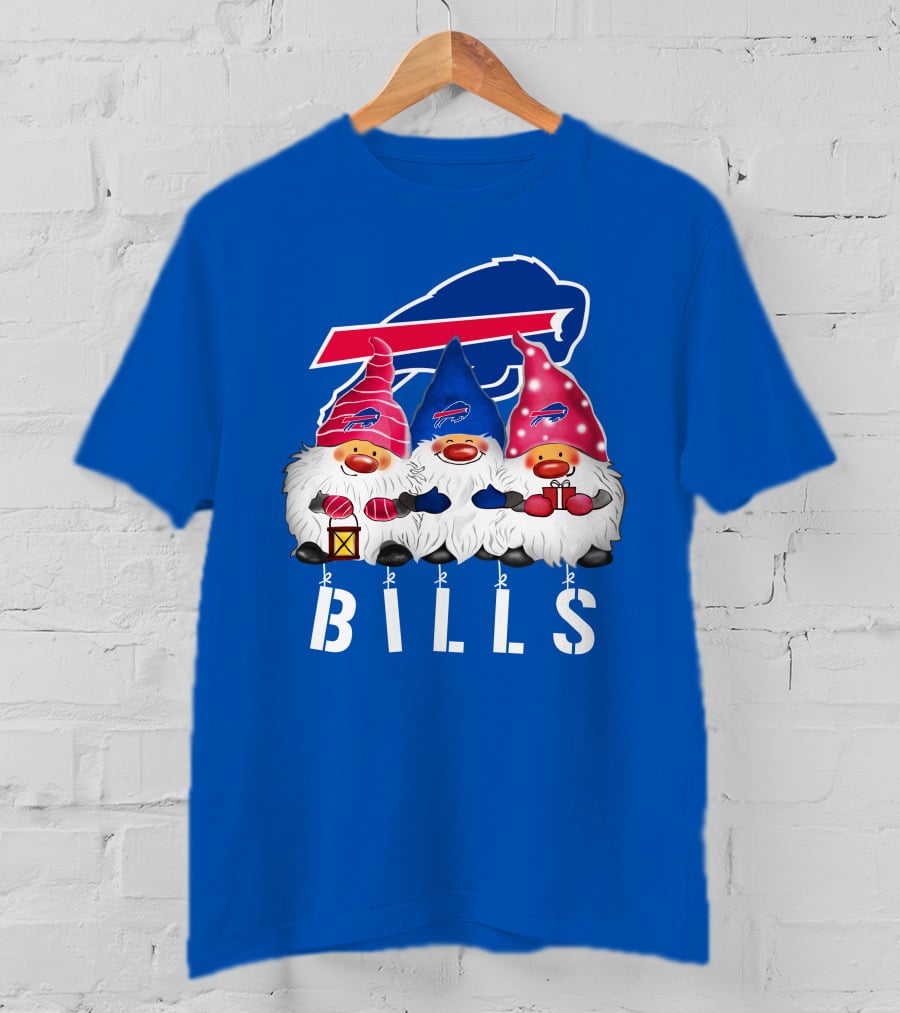 Buffalo Bills Happy Holidays Gnomes Christmas T-Shirt