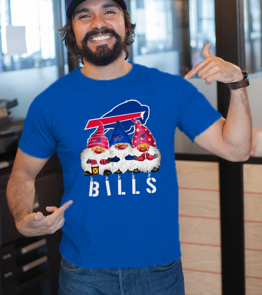 Buffalo Bills Happy Holidays Gnomes Christmas T-Shirt