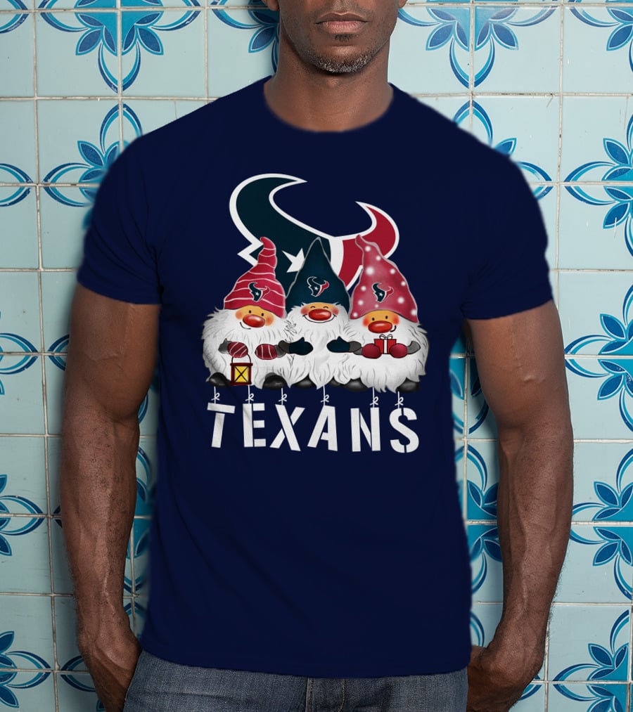 Texans Christmas Gnomes Houston Happy Holidays T-Shirt