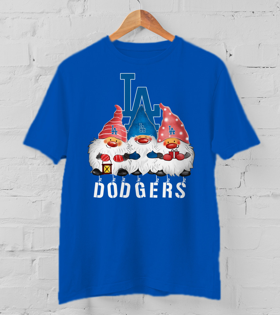 Los Angeles Dodgers Merry Christmas Happy Holidays Gnomes T-Shirt