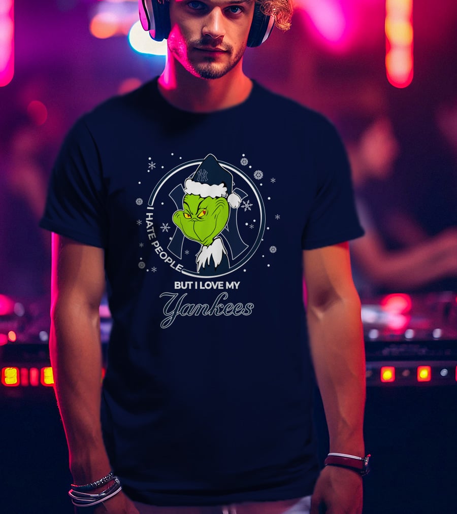 Christmas Grinch I Hate People But I Love My Yankees T-Shirt
