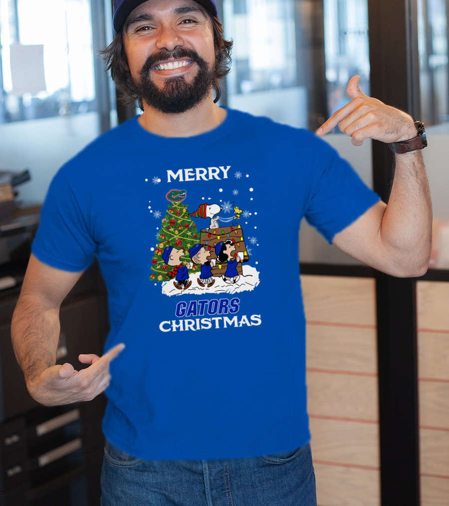 Merry Christmas Florida Gators Peanuts Christmas Tree T-Shirt