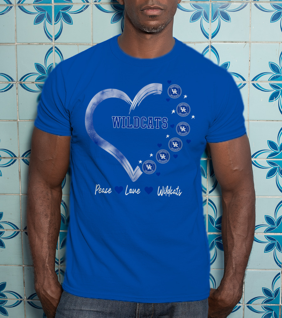 Peace Love Wildcats Kentucky Wildcats UK T-Shirt