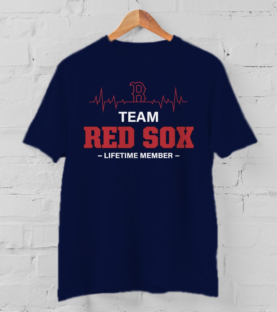 Team Red Sox Lifetime Member עם הדופק Red B T-Shirt