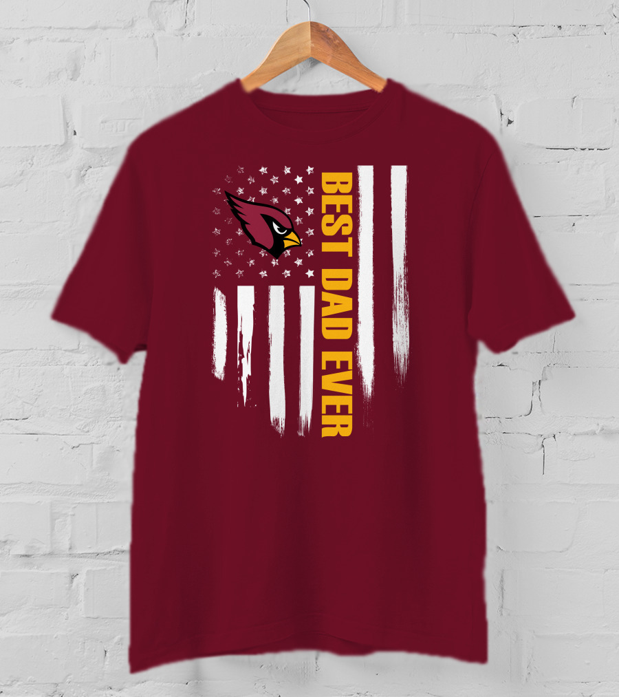Arizona Cardinals Flag Best Dad Ever T-Shirt