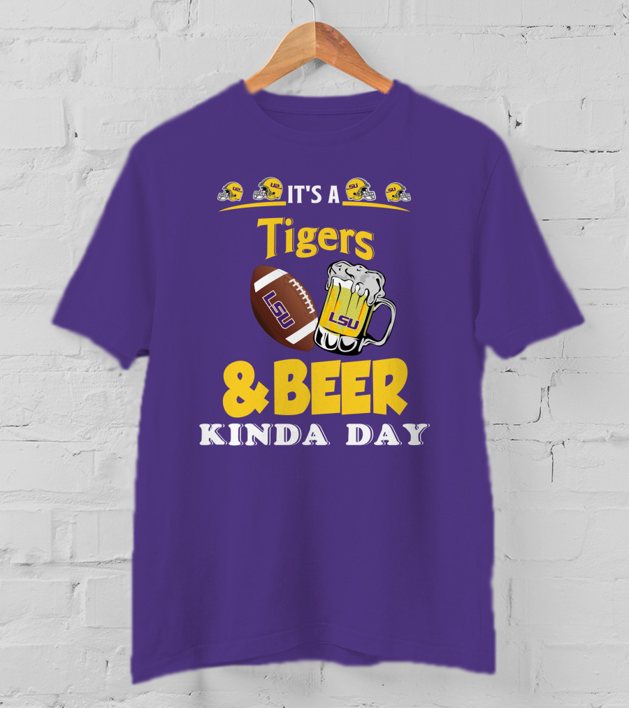 LSU Tigers Football And Beer Celebration Day T-Shirt