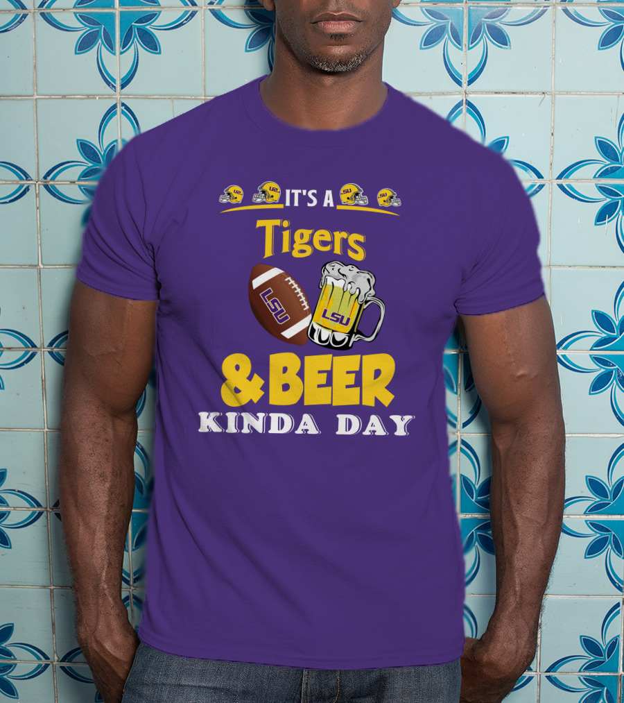 LSU Tigers Football And Beer Celebration Day T-Shirt