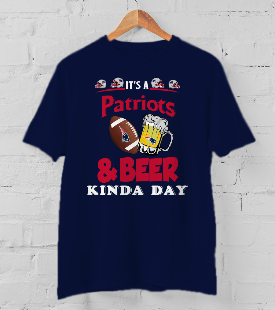 New England Patriots Football And Beer Celebration Day T-Shirt