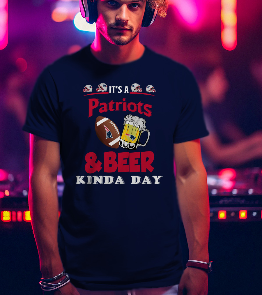 New England Patriots Football And Beer Celebration Day T-Shirt