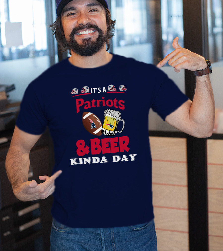 New England Patriots Football And Beer Celebration Day T-Shirt