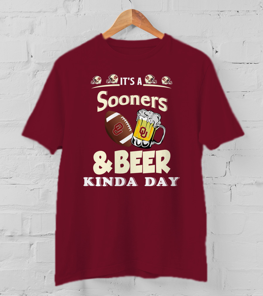 Oklahoma Sooners Football And Beer Kinda Day T-Shirt