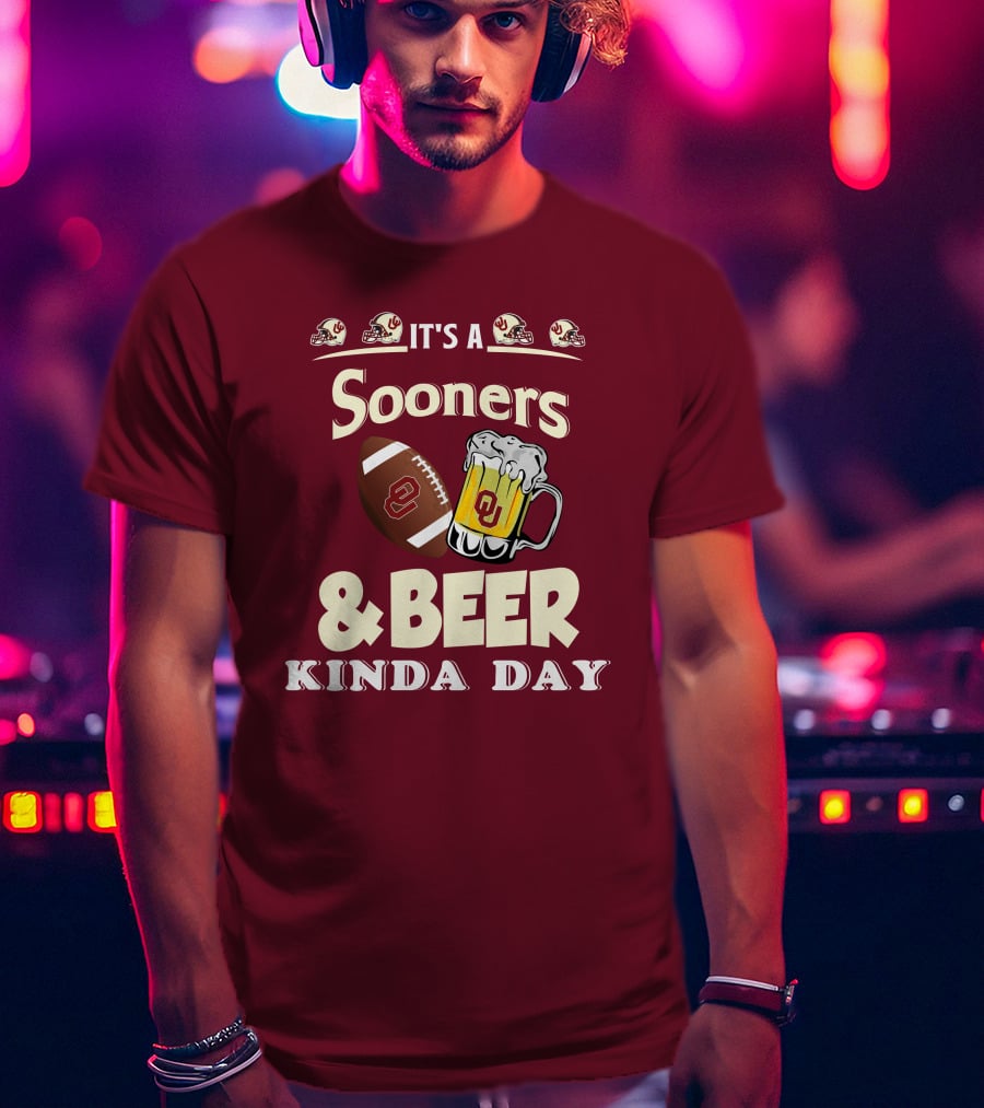 Oklahoma Sooners Football And Beer Kinda Day T-Shirt