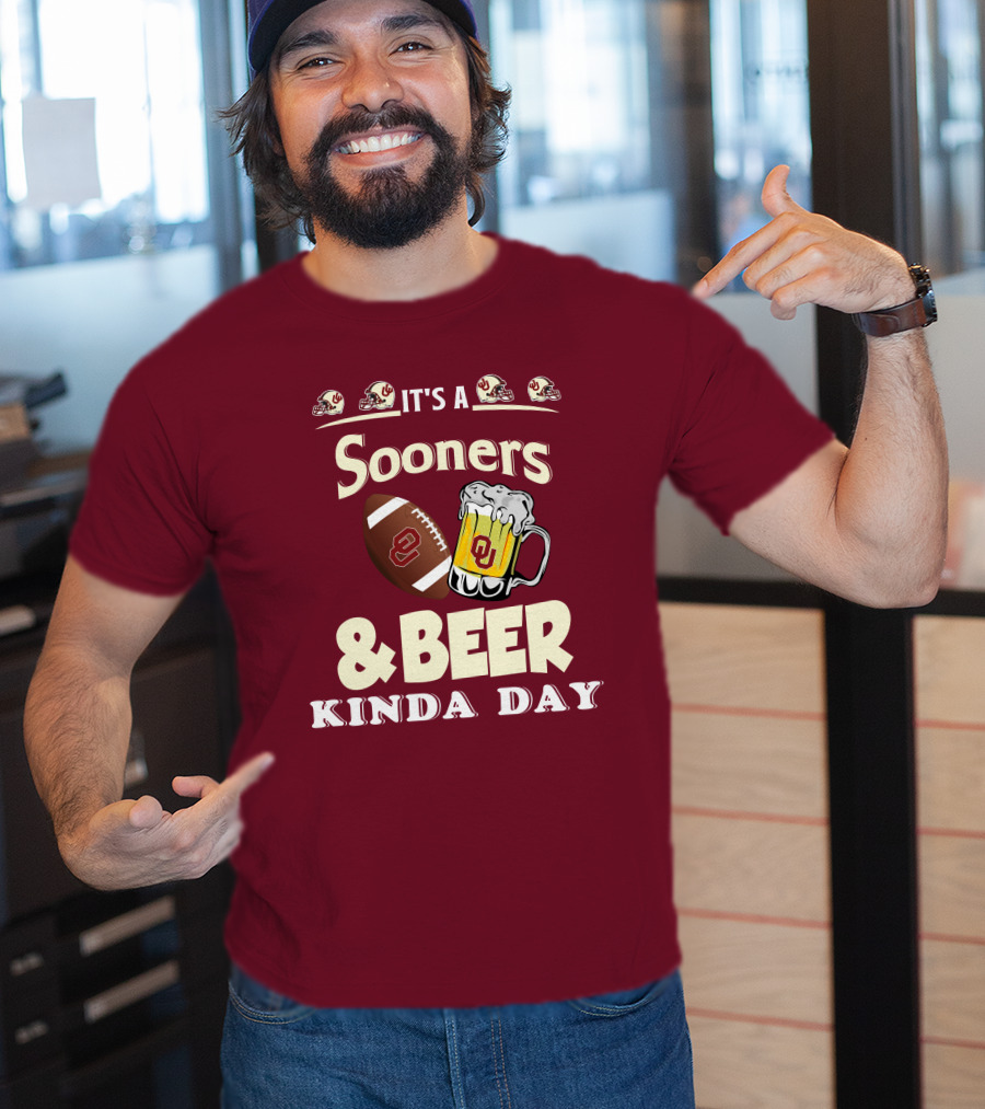 Oklahoma Sooners Football And Beer Kinda Day T-Shirt