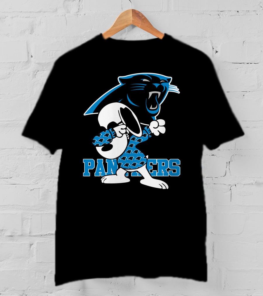 Carolina Panthers Snoopy Dabbing Panthers T-Shirt