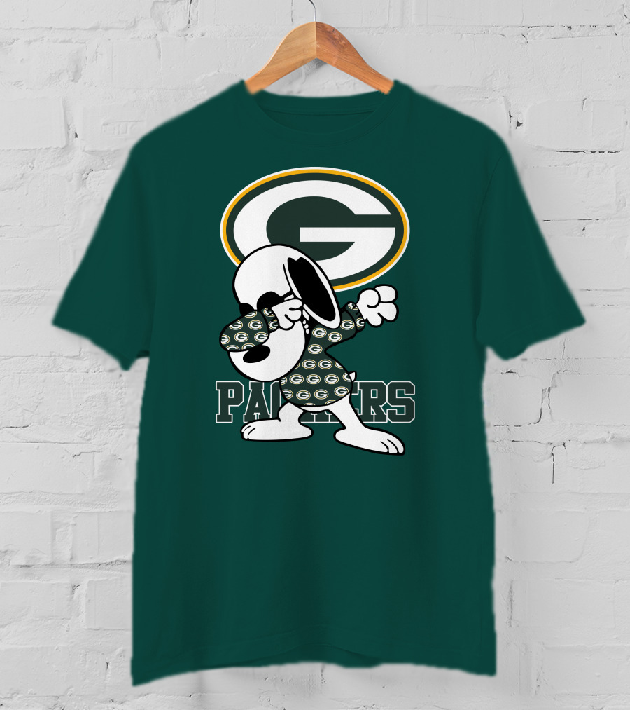 Green Bay Packers Snoopy Dabbing Packers T-Shirt
